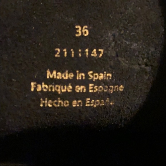 FREE PEOPLE BLACK SUEDE DAHLIASLOUCHY HIGH BOOTS W BUCKLE SIZE 6 - Picture 7 of 8